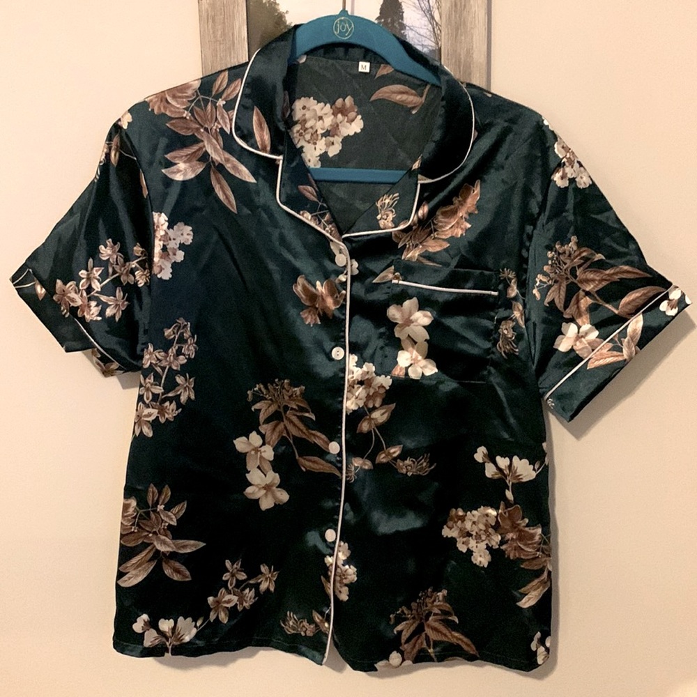 PJ Silk Top with Buttons on Front